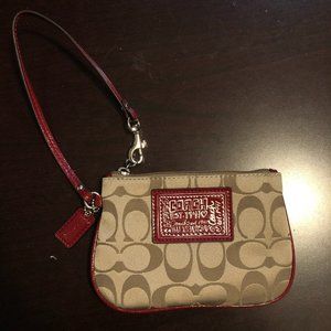 NWOT Coach Poppy Signature Wristlet